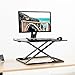 VIVO Single Top Height Adjustable 27 inch Standing Desk Converter, Sit Stand Tabletop Monitor Laptop Riser Workstation, Black, DESK-V000HB