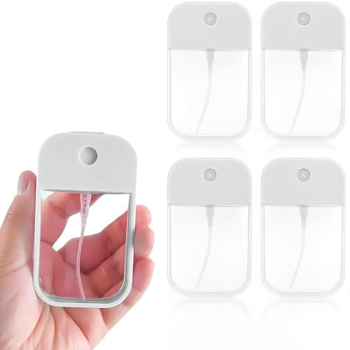IEBTAWN 4 Pièces Vaporisateur Parfum Rechargeable, 50 Ml Flacon Voyage Portable, Bouteille De Poche, Atomiseur Vide Pour Voyager