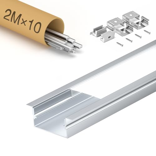 Profilé LED 2 m pour supprimer les points lumineux des bandes LED de 15 mm