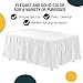 Exquisite Ruffle Table Skirt White Pack Of 6, 14 Ft Long Table Skirts for Rectangle Tables 6ft Plus or Round Tables Skirts with Adhesive Strip for Gender Reveal Decor & Happy Birthday Parties