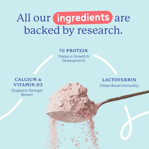 Image of Gritzo SuperMilk Growth+ (2-6y Kids), Strawberry Swirl, 400g | 7g Protein with 20 Vitamins & Minerals | Zero Refined Sugar