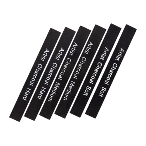 Housoutil 6pcs Compressed Charcoal Drawing Sticks for Hobbyists Carbon Material for Sketching and Art Projects for Students and Professionals