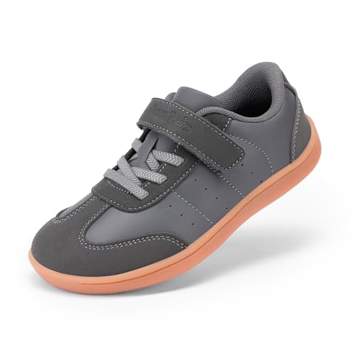 DREAM PAIRS Boys Girls Shoes Kids Barefoot Wide Toe Casual Walking Lightweight Running Athletic Sneakers Little Kid Big Kid 13 Little Kid Grey