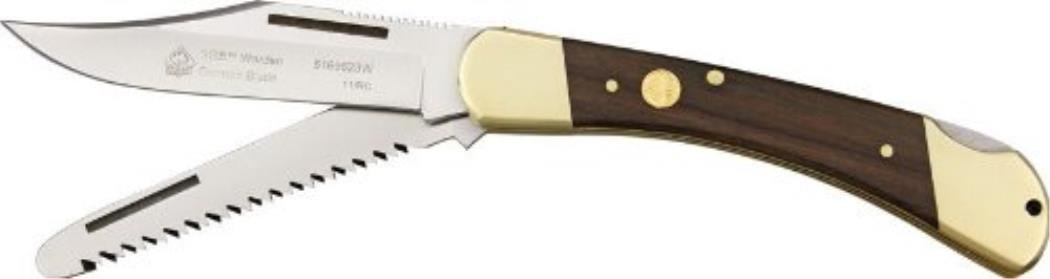 Pumasgb Warden With Saw Jacaranda Wood Lock Back Folding
