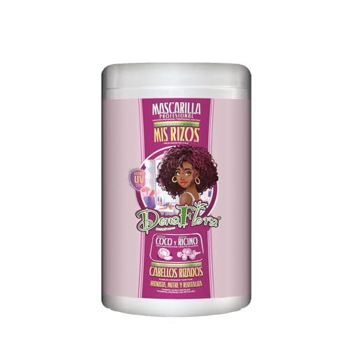 Mascarilla para Cabellos Rizados Dona Flora – Define, Suaviza y Reduce el Frizz – Hidratación y Nutrición Profunda – Apta para Todo Tipo de Rizos – 1000ml