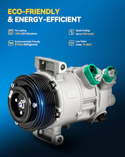 Image of PHILTOP 5512469 NEW Air Conditioner AC Compressor with Clutch for Dodge Caliber 2007-2008, 2009 2.0L, Jeep Patriot 2007, 2008 2.4L /2.0L,Compass 2007, 2008 2.4L /2L