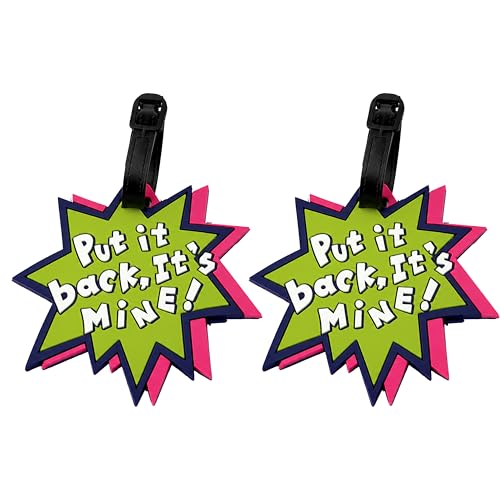 Image of Storite 2 Pk PVC Luggage /Bag /Travel ID Label Tags (Multicolor) | for Suitcase & School Bags Identifier Name Address Label with Plastic Strap