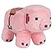 Minecraft 8741 Adventure Saddled Pig Plüschtier, Rosa, 25,4 cm