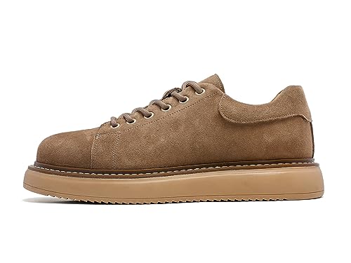 Santimon Men's Suede Casual Skate Shoes Chunky Derby Shoes2