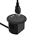 Power Grommet, Desktop Power Outlet 2 US Plugs & 2 USB Ports for Computer, Desk/Table, Kitchen, Office,Home,Hotel and More