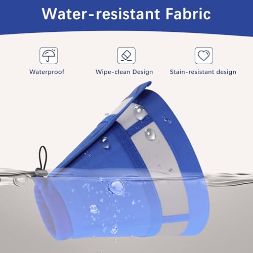 Image of ASENKU Dog Cone Collar, Soft Adjustable Cone for Dogs to Stop Licking, Lightweight Recovery Dog Cone After Surgery, Pet E-Collar for Small, Medium & Large Dogs(Blue, XL)