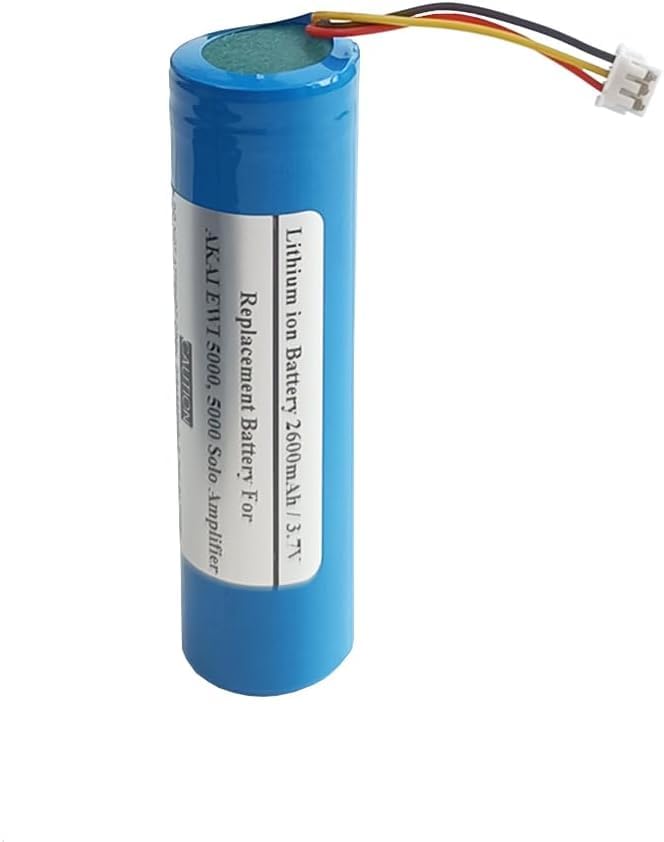 Batteria di ricambio da 2600 mAh 3,7 V per amplificatore solo AKA I EWI 5000, 5000, 1ABTUR18650ZY01, nuovo modello prodotto dopo il 2019.