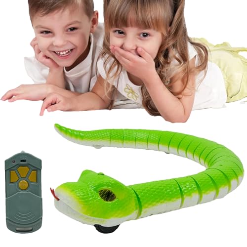Uhngw Serpientes de Control Remoto, Juguete de Animal electrónico, Juguete de Serpiente Falso Alimentado por batería, Animales de detección Inteligente de 30 cm, Suministros de Fiestas para Halloween