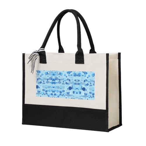 Sac fourre-tout spacieux beige en toile robuste réutilisable