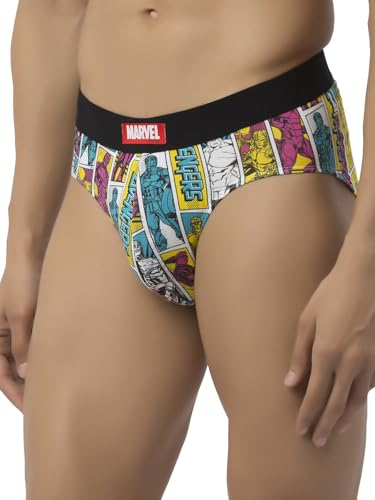 Image of John Players Infinity Heroes Cotton Brief Underwear for Men in Multicolour