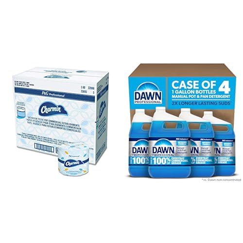 Bundle of Charmin Toilet Paper + Dawn Dish Soap by P&G Professional Pot and Pan Detergent