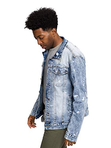 Image of VICTORIOUS Men's Distressed Denim Jacket