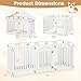 PETSITE 16-Panel Plastic Dog Playpen with Door, 32 Inch Tall Portable Shape-Customizable Pet Playpen Indoor Outdoor, Ideal for Small & Medium Dogs and Puppies, Easy to Assemble