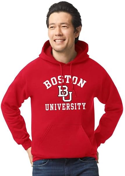 Barnesmith Boston University Terriers Hooded Sweatshirt, Heritage, Red, Large - 1
