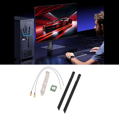 Dpofirs Tarjeta WiFi 6E PCIE, Adaptador de Red Inalámbrico de Triple Banda para Windows 11 10 con OFDMA MU MIMO y Encriptación WPA3 para PC de Escritorio miniatura 6