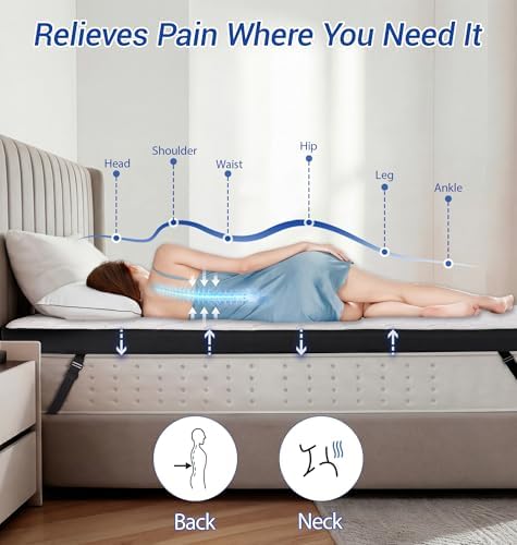 Queen Size Mattress Topper 3 Inch Medium Firm/Firm Dual Side Flippable — view 2