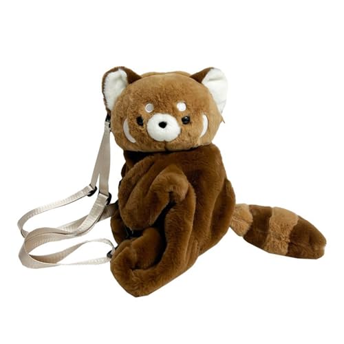 Plush Panda Shoulder Bag Lovely Cartoon Bear Backpack Dating Bag Soft Crossbody Bag Simple Messengers Bag for Daily