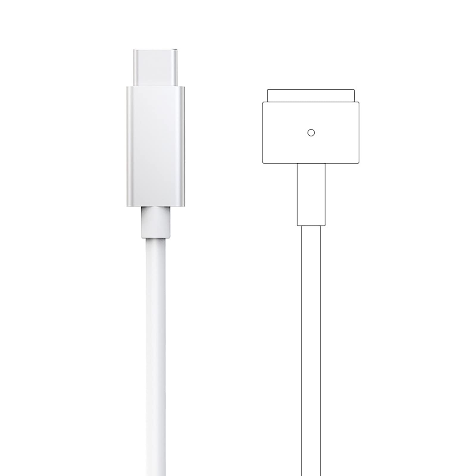 Amazon.co.jp: Sisyphy USB C Magsafe2 対応 磁気充電 ケーブル 1.8m