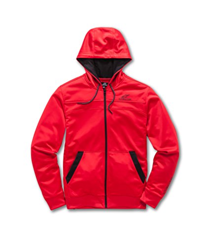 Alpinestars Men's Full Zip Hooded Sweatshirt Modern Fit 240 GSM Motorsports Poly Fleece