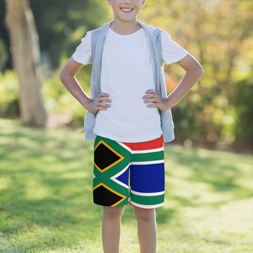 South Africa Flag Youth Beach Pants, Soft and Breathable, with Drawstring Waist, Suitable for Sports and Leisure. 6