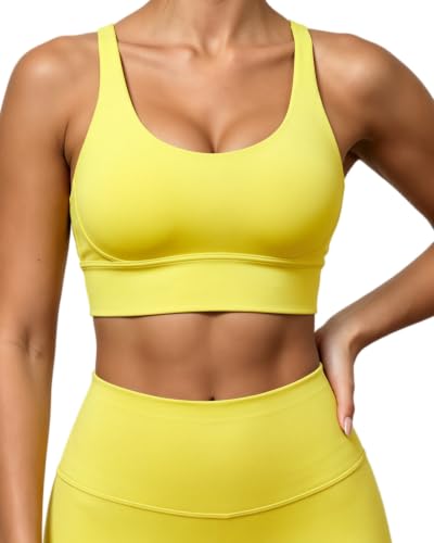 Image of Grace Form Strappy Sports Bra for Women Padded Push Up Sport Bra Athletic Running Workout Bra Yoga Bra