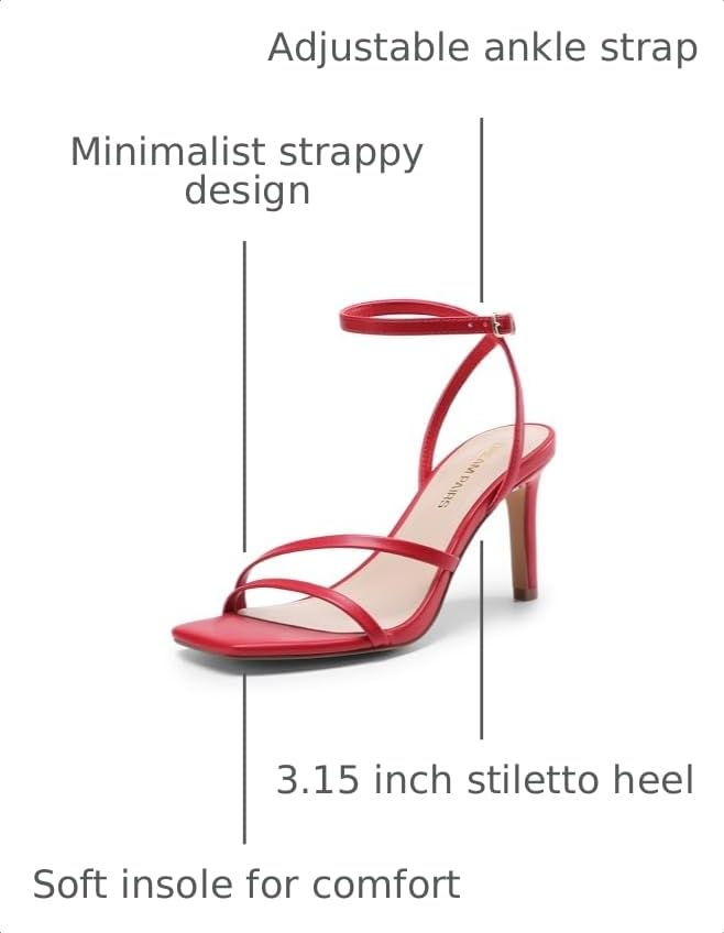 Image of DREAM PAIRS Women's Comfort Sexy Strappy Stiletto Heels