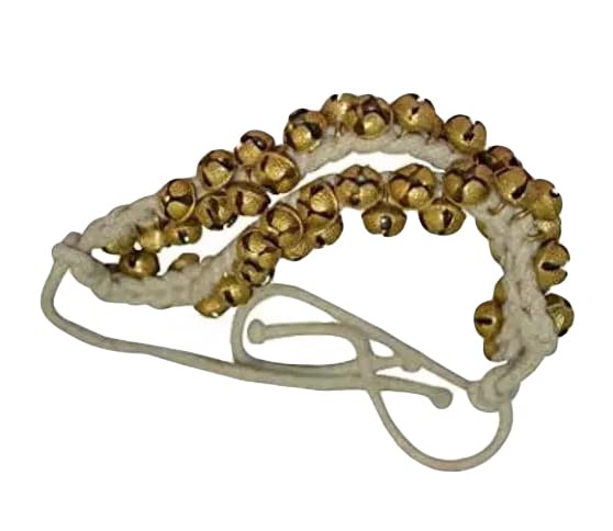 Ghungroo Anklets Set Kathak Dancing Ghungroo 25+25 Dancing Brass Bell Tied With White Dori Anklet Pair Indian Classical Dancers Musical Instrument Bharatnatayam Ghungru BY PRANCHI ARTWARE-image-28