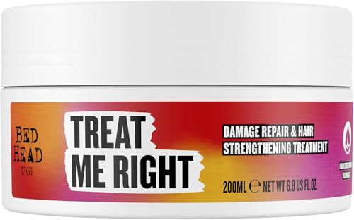 Bed Head by TIGI Treat Me Right Hair Mask – 200ml Deep Conditioning Hair Treatment for Damaged, Dry, Coloured & Chemically-Treated Hair with Intensive Repair, Frizz Control & Nourishing Moisture