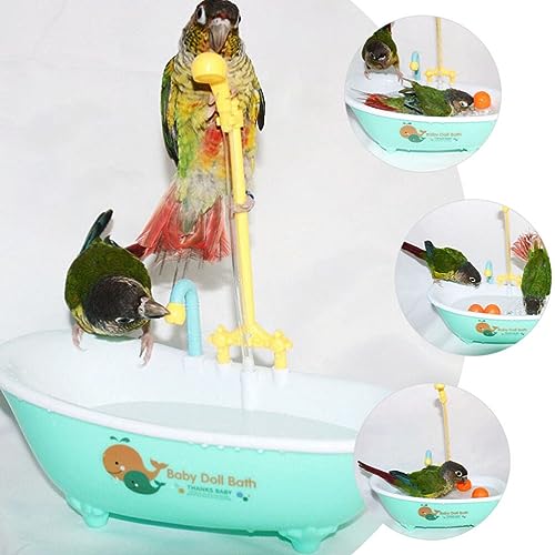 Image of Mipcase Parrot Bird Bath Shower Accessories Sink Toy Sink Accessories Parrot Shower Box Bath Tub for Bird Hanging Basin Basin Container Plug-in