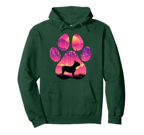 Frenchie Französische Bulldogge, Pfoten, Mutter, Papa, Hundeliebhaber, Damen und Herren Pullover Hoodie