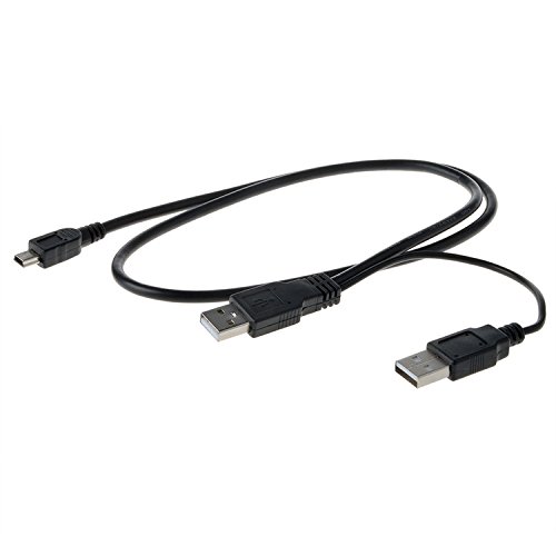 SLLEA USB Charger+Data SYNC Y Cable Cord for Hitachi 2.5" Portable Hard Drive Disk HDD