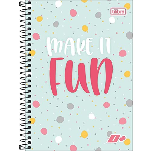 Caderno Espiral Capa Dura 1/4 D+, Tilibra, 96 folhas, Universitário (14x20 cm), Capas Sortidas, Paco