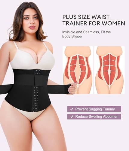 YERKOAD Waist Trainer for Women Plus Size Corset Shapewear Tummy Control Waist Cincher Postpartum Belly Band Wrap2