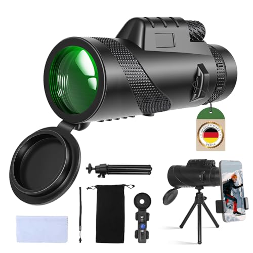 YONHESHI 12x50 HD Monokular Teleskop,BAK4 Prisma & FMC-Vergütetem Objektiv,leichtes handlich