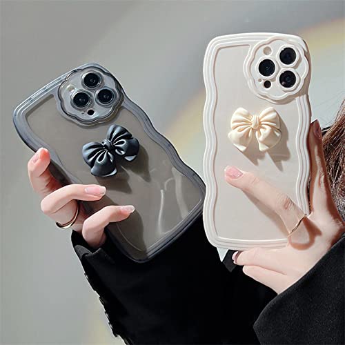Coque iPhone 14 Pro Max luxe à design vagues et finition nœud - 2