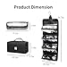 ROYALFAIR Roll Up Makeup Bag, Travel Toiletry Bag for Women with 4 Clear TSA Approved Pouches, Hanging Travel Organizer, Folding Cosmetic Bag for Men and Women (Black)