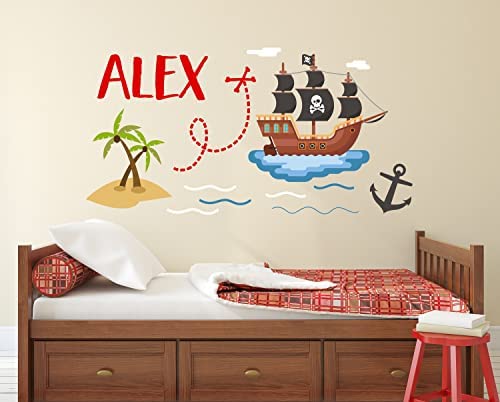Vinilo decorativo infantil pirata 30x16 pulgadas