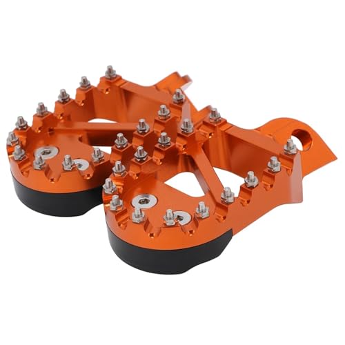【Funzione】La superficie della pedana presenta un motivo concavo e convesso pronunciato. Questo design antiscivolo professionale migliora significativamente l'aderenza sotto il piede, garantendo una presa più sicura e un maggiore controllo di guida in tutte le condizioni atmosferiche, per la massima sicurezza.