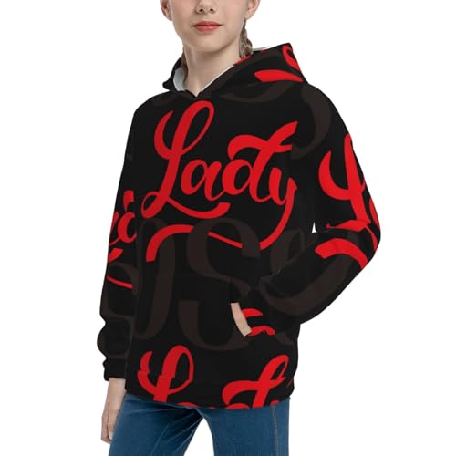 Lady Boss Kid Hoodies Boys Sweatshirts Girls Pullover with Pocket2