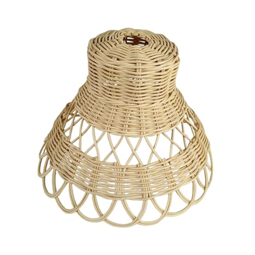 UAUWBRZ Pantalla de ratán para lámpara de pared, cubierta de luz, pantalla tejida para apliques de pared, lámpara de cocina, cafetería, restaurante, baño/758