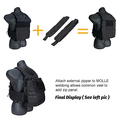 Kit cremallera Molle IDOGEAR para extension de carga y transporte tactico en chaleco 6