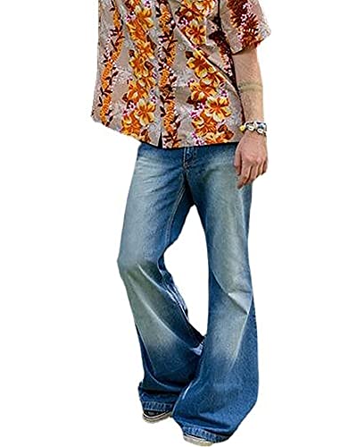 Mens Relaxed Fit Classic Stretch Bell Bottom Jeans product thumbnail 10