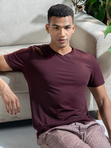 Image of DAMENSCH Regular Fit Cotton Blend Tshirt Half Sleeve Crew Neck Comfortable Casual Lightweight Premium Vortex Elemental Breeeze Tshirts for Men Pack of 1