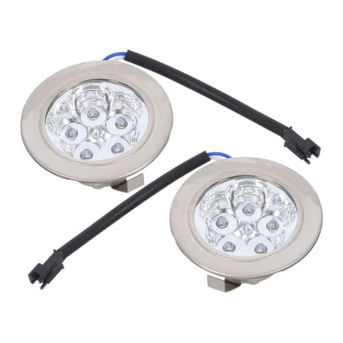 HEATSHAKING 2個 レンジフード用ライト 電球交換用 クールホワイト照明 スリッシュな丸型デザイン キッチン調理用換気扇ライト 明るくクリアな
