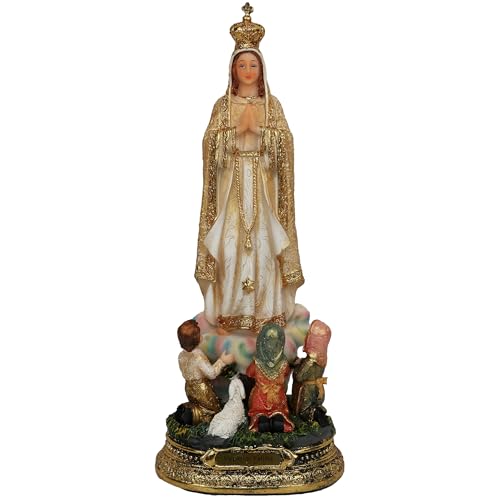 Virgen de Fátima Estatua en Resina 12 pulgadas miniatura 2